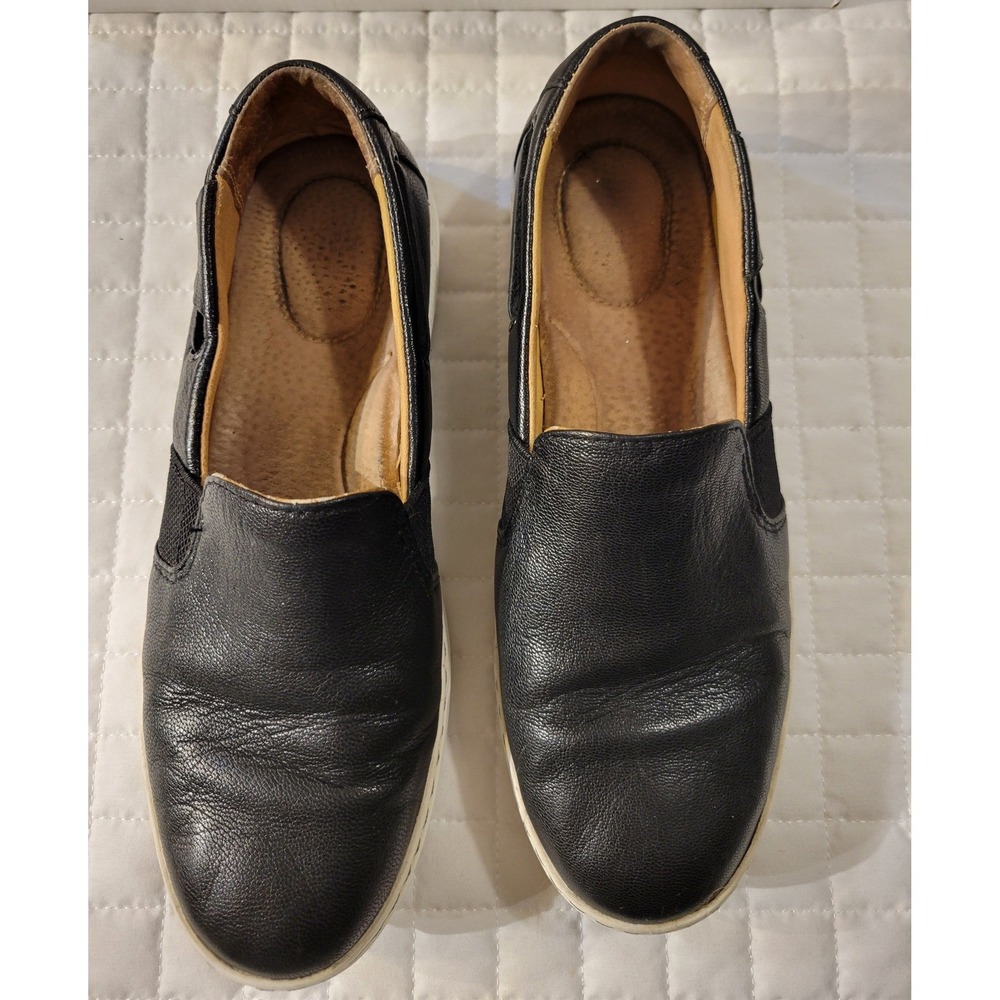 Sperry Top-Sider Women 7M Black Leather Slip On Loafers Sneakers Streetwear Chic - Picture 7 of 7